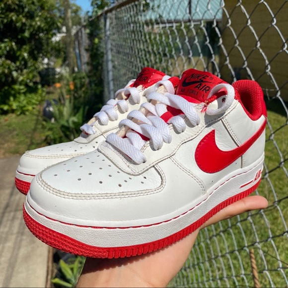 Nike Air Force 1 Low Red/White Rare - Picture 5 of 5